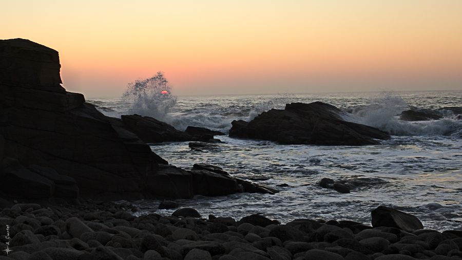 Coucher de soleil hivernal